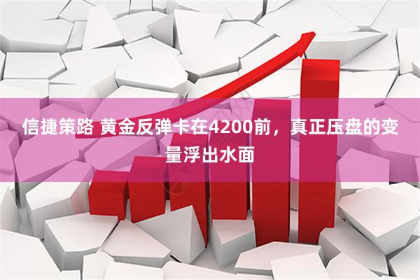 信捷策路 黄金反弹卡在4200前，真正压盘的变量浮出水面